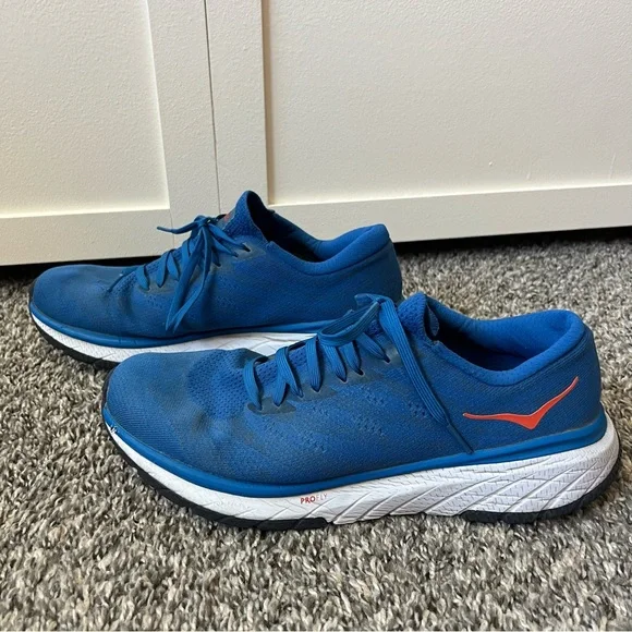Hoka One One Men’s Cavu 3 Profly Blue Running Lightweight Sneakers Size 9.5‎